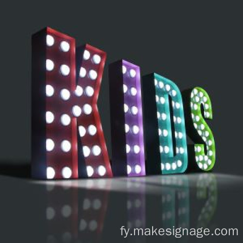 Oanpaste marquee letterljochten